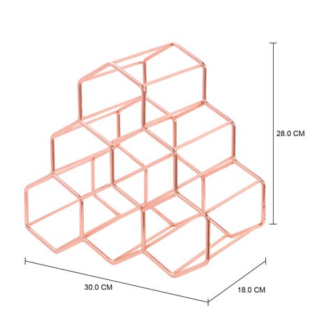 Imagem com medidas do produto PORTA-GARRAFAS PARA 6 STRUCTURE HEX