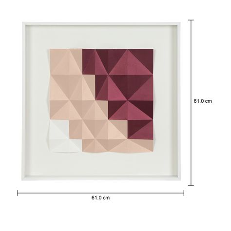 Imagem com medidas do produto QUADRO DIAMANTE LOSANGO 61 CM X 61 CM