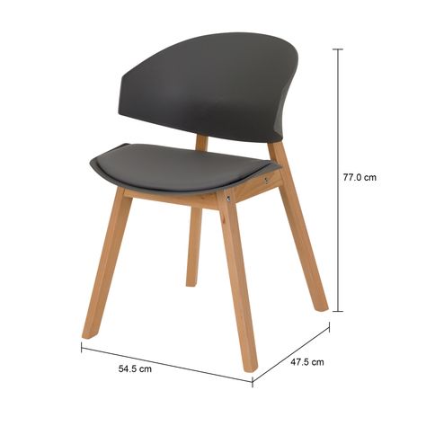 Imagem com medidas do produto CADEIRA SCOOP