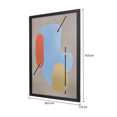 Imagem com medidas do produto QUADRO 50 CMX 70 CM GOLGI II