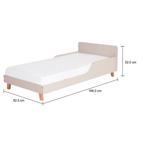 Imagem com medidas do produto CAMA JÚNIOR 78 CM LIN
