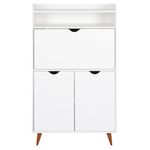 Branco - ESTANTE 3 PORTAS/ESCRIVANINHA 80 CM X 1,33 M LIN