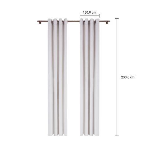 Imagem com medidas do produto CORTINA 2 PEÇAS 1,30 X 2,30 M ARIZONA