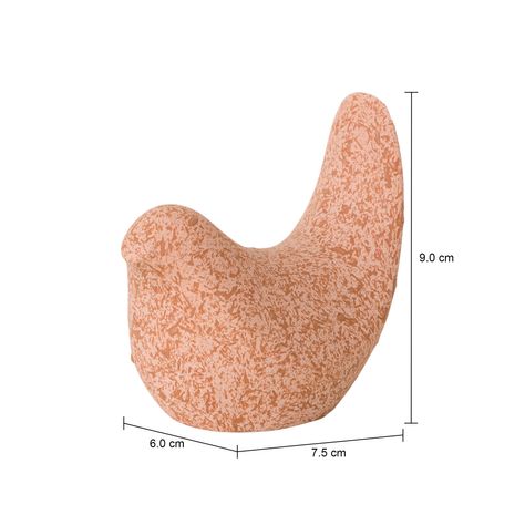 Imagem com medidas do produto ADORNO PÁSSARO 7 CM BATIS