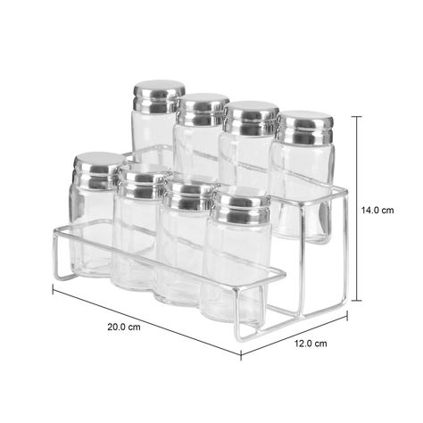 Imagem com medidas do produto PORTA-TEMPEROS COM 8 FINELINE