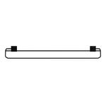Preto - PORTA-TOALHA DUPLO 60 CM MATRIX