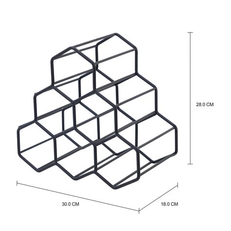 Imagem com medidas do produto PORTA-GARRAFAS PARA 6 STRUCTURE HEX