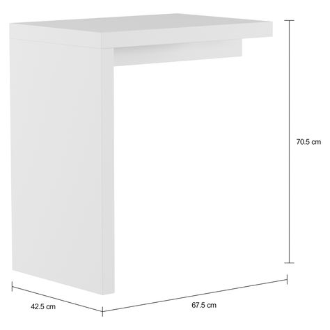 Imagem com medidas do produto COMPLEMENTO MESA 67 CM X 45 CM FIND