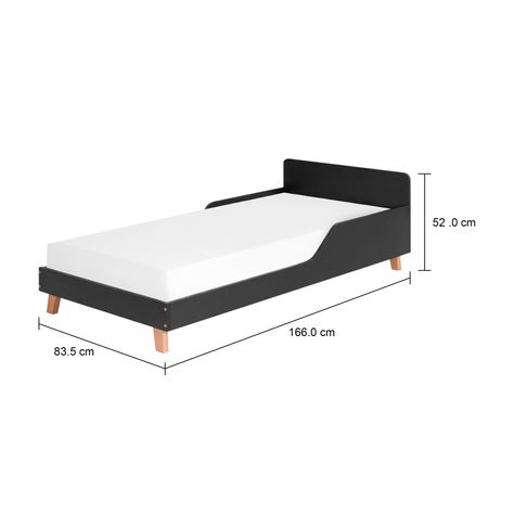 Imagem com medidas do produto CAMA JÚNIOR 78 CM LIN