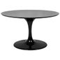 Preto brilhante - BASE DE MESA CENTRAL OVAL AU 1,98 M TULIPE