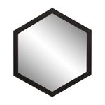 Preto - ESPELHO 33 CM X 38 CM HEXAGON