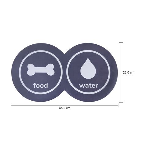 Imagem com medidas do produto TAPETE PARA COMEDOURO PET FOOD WATER I