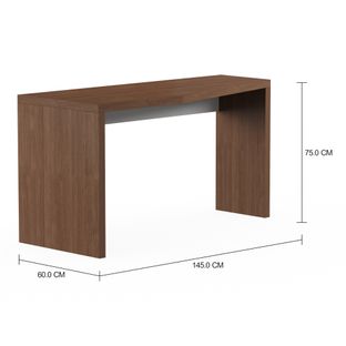 Imagem com medidas do produto MESA TRAPEZOIDAL 1,45 M X 60 CM ESQUERDA FIND