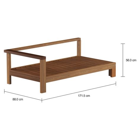 Imagem com medidas do produto ESTRUTURA DE SOFÁ 2 LUGARES DIREITO LEME