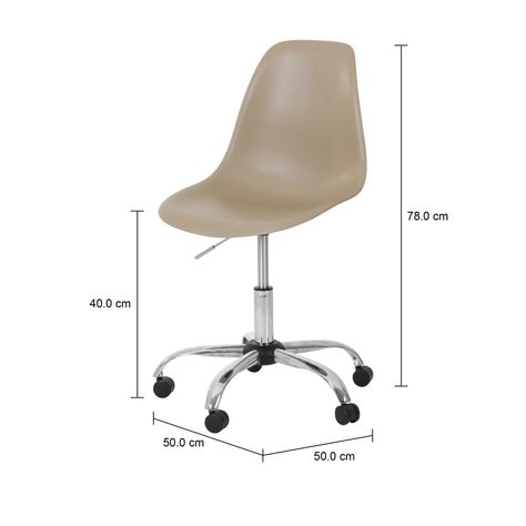 Imagem com medidas do produto CADEIRA HOME OFFICE EAMES