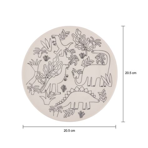 Imagem com medidas do produto PRATO PARA SOBREMESA BENTOSSAURO
