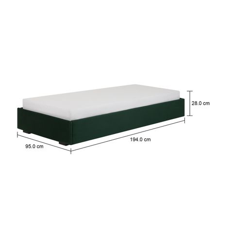 Imagem com medidas do produto CAMA DE SOLTEIRO 88 CM SOX