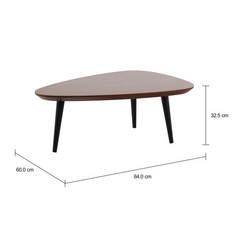 Imagem com medidas do produto MESA DE CENTRO 84 CM X 60 CM CINAMO