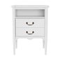 Branco provence - MESA DE CABECEIRA ALTA 2 GAVETAS REGENCE