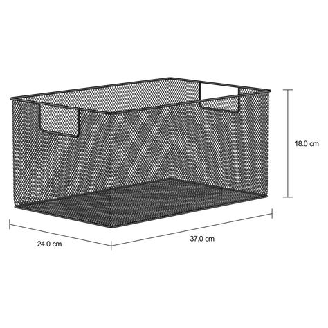 Imagem com medidas do produto CESTO 37 CM X 24 CM X 18 CM SHOW