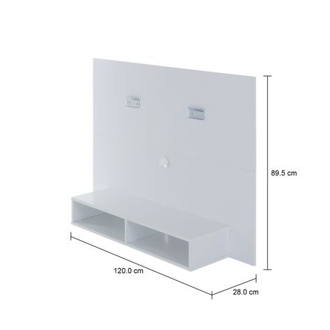 Imagem com medidas do produto PAINEL PARA TV DE ATÉ 42 POLEGADAS 1,20 M COM PRATELEIRA CHANNELS