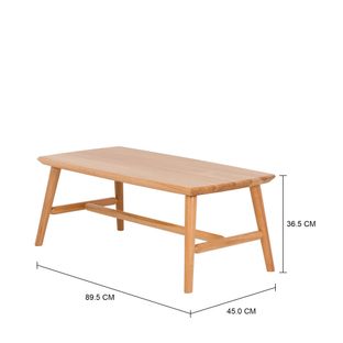 Imagem com medidas do produto MESA DE CENTRO 90 CM X 45 CM SKAND