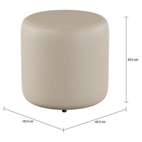 Imagem com medidas do produto PUFF SET ROUND