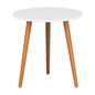 Branco - MESA LATERAL REDONDA 45 CM TRIWOOD