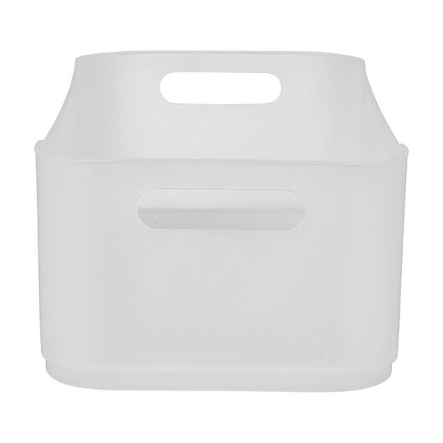 CESTO 30 CM X 18 CM X 12 CM GREAT BRANCO TRANSLUCIDO | Tok&Stok