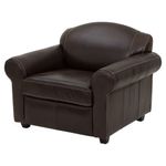 COURO PRETO ENVELHECIDO - POLTRONA OLD CHAP