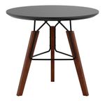 Preto - MESA LATERAL REDONDA 60 CM OVNI