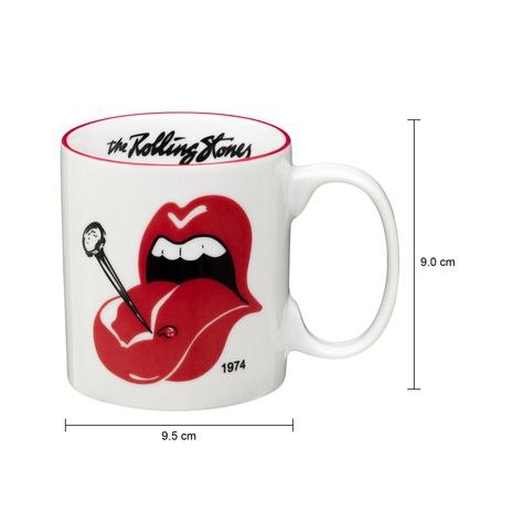 Imagem com medidas do produto CANECA 360 ML ROCK HISTORY 1974