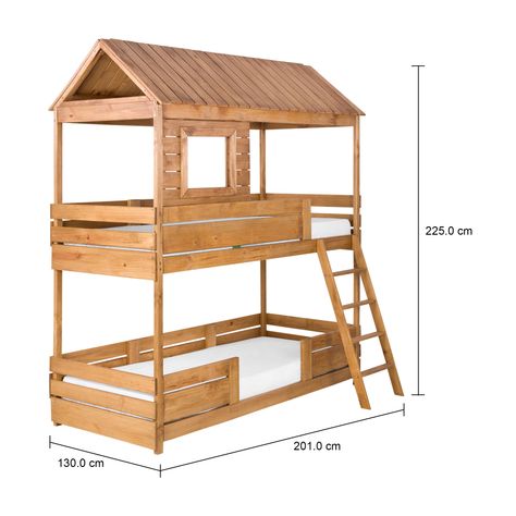 Imagem com medidas do produto BELICHE WOOD HOME