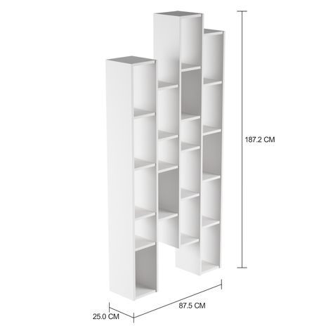 Imagem com medidas do produto ESTANTE 87 CM X 1,87 M GINGA