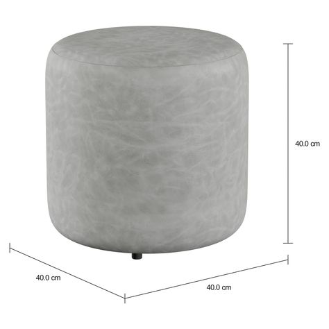 Imagem com medidas do produto PUFF SET ROUND