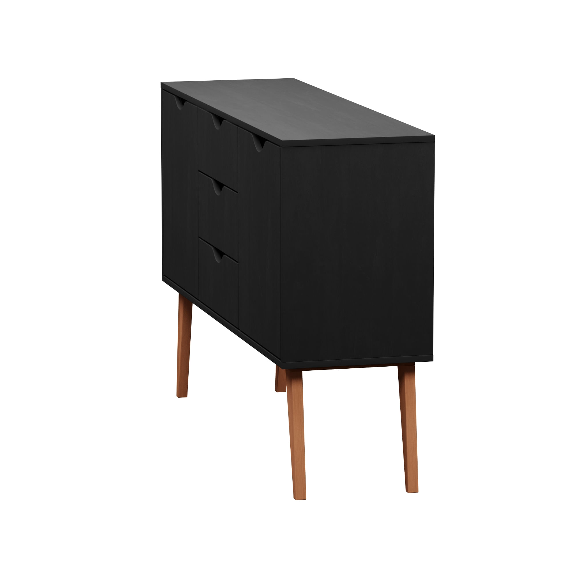 GUNGHO　34×32　ブラック Macacão Longo Evasê Com Linho - Preto | Hering