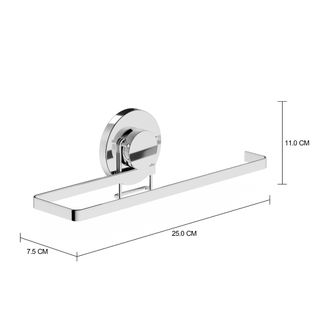 Imagem com medidas do produto PORTA-TOALHA 25 CM TURN AND FIX