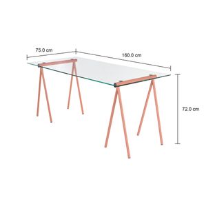 Imagem com medidas do produto TRET MESA 1,60 M X 75 CM