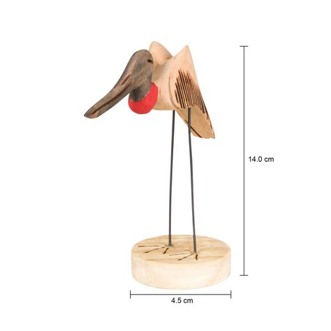 Imagem com medidas do produto ADORNO MESATUIUIU BICHOS DO PANTANAL