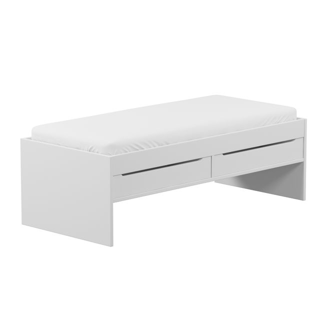 Cama De Solteiro Alta Com 2 Gavetas 88 Cm Joker