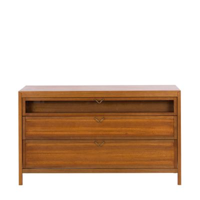 CÔMODA 3 GAVETAS 1,25 M X 45 CM MASCAVO