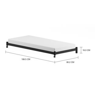 Imagem com medidas do produto CAMA DE SOLTEIRO INFERIOR 78 CM FLAT