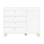 Branco - CÔMODA INFANTIL 4 GAVETAS/1 PORTA 1,20 M X 47 CM SWEET