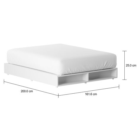 Imagem com medidas do produto CAMA QUEEN 1,58 M GLIDE