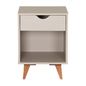 Nozes - MESA DE CABECEIRA 1 GAVETA COM NICHO LIN
