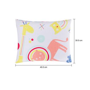 Imagem com medidas do produto KIT FRONHA BEBÊ 30 CM X 40 CM COM 3 ARCA-ÍRIS