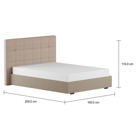 Imagem com medidas do produto CAMA DE CASAL 1,38 M C/ CABECEIRA SOX