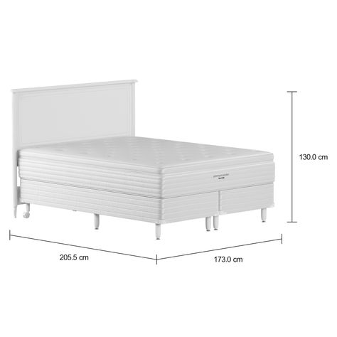 Imagem com medidas do produto CAMA DE CASAL/QUEEN REGENCE PREMIUM