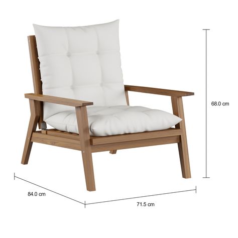Imagem com medidas do produto POLTRONA RECLINÁVEL C/ALMOFADA CARAÍVA