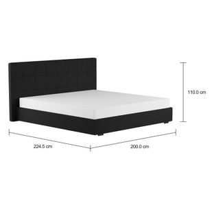 Imagem com medidas do produto CAMA KING 1,93 M C/ CABECEIRA SOX